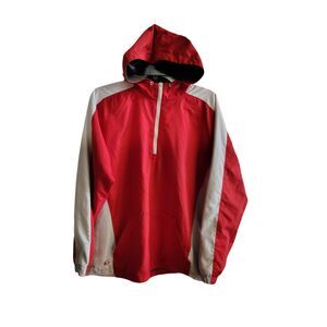 GTM Red and white Sportswear lined‎ windbreaker jacket